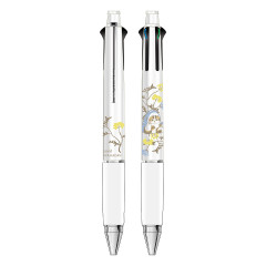 Japan Mofusand Hibiya Kadan Jetstream 4&1 Multi Ballpoint Pen + Mechanical Pencil - Flora Cat Summer A