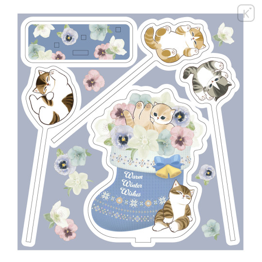 Japan Mofusand Hibiya Kadan 2way Pickrill Stand - Winter Cat - 3