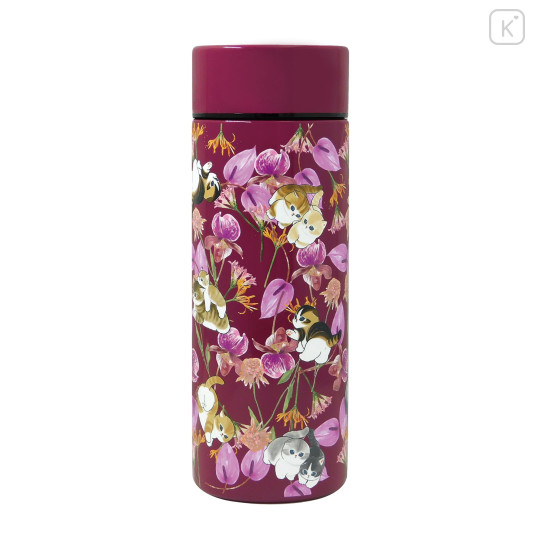Japan Mofusand Hibiya Kadan Stainless Steel Bottle 300ml - Anthurium - 1