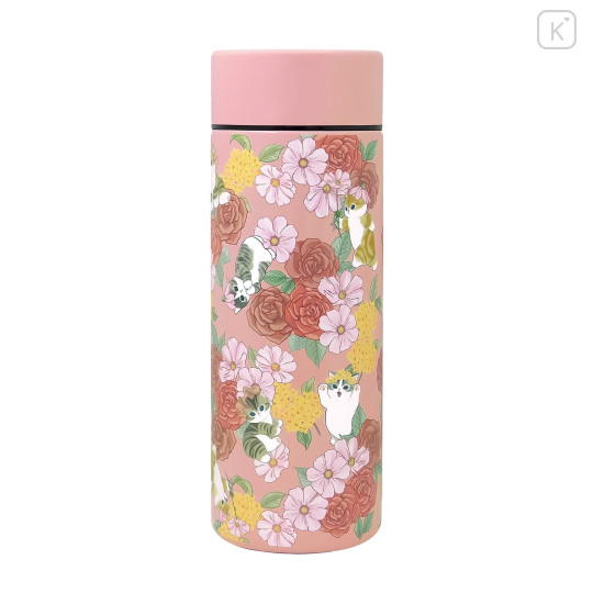 Japan Mofusand Hibiya Kadan Stainless Steel Bottle 300ml - Osmanthus and Cosmos - 1
