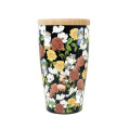 Japan Mofusand Hibiya Kadan Wooden Lid Stainless Steel Tumbler 350ml - Rose - 1