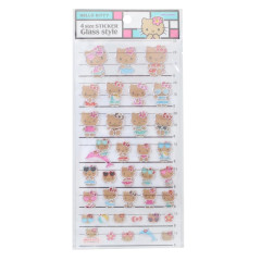 Japan Sanrio 4 Size Sticker Glass Style - Hello Kitty : Sunburn