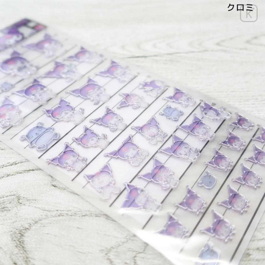 Japan Sanrio 4 Size Sticker Glass Style - Kuromi - 2