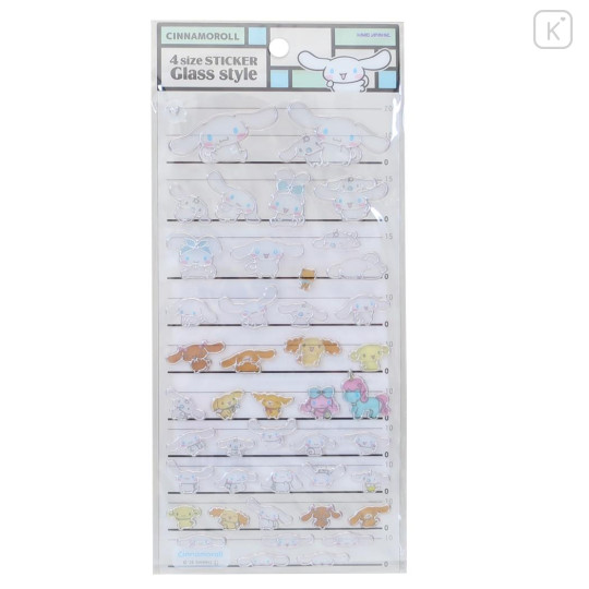 Japan Sanrio 4 Size Sticker Glass Style - Cinnamoroll - 1