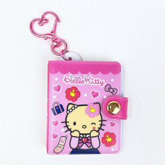 Japan Sanrio Mini Photo Album Keychain Card Case - Hello Kitty