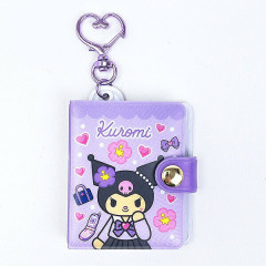 Japan Sanrio Mini Photo Album Keychain Card Case - Kuromi