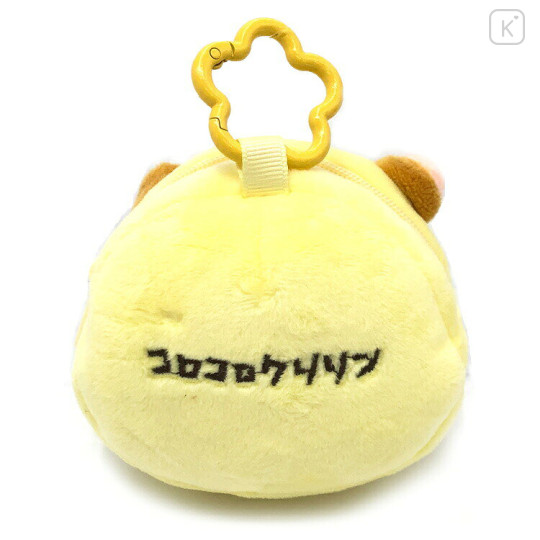 Japan Sanrio Face Pouch with Carabiner - Corocorokuririn : Yellow - 3