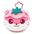 Japan Sanrio Face Pouch with Carabiner - Corocorokuririn : Pink - 1