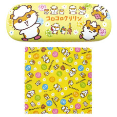 Japan Sanrio Eyeglass Case with Cleaning Cloth - Corocorokuririn : Yellow
