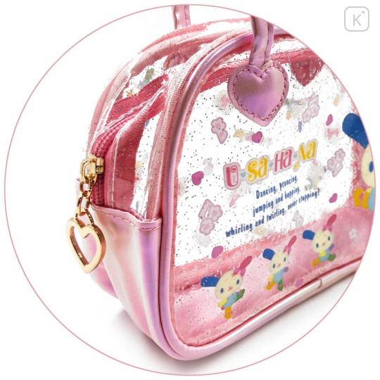 Japan Sanrio Boston-Style Pouch - Usahana : Pink - 3
