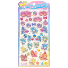 Japan Monchhichi Uruchuru Pop Seal - Bebichhichi-chan & Bebichhichi-kun : Colorful