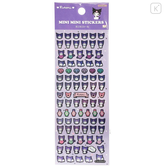 Japan Sanrio Mini Mini Stickers - Kuromi : Hologram - 1
