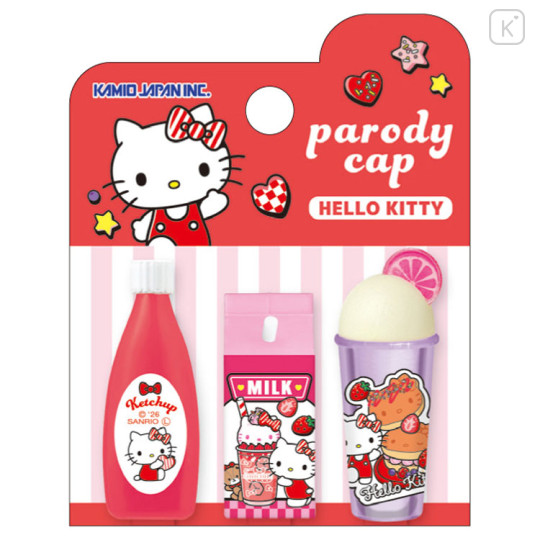 Japan Sanrio Parody Pencil Cap Set - Hello Kitty : American Diner - 1