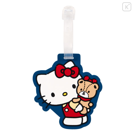 Japan Sanrio Name Tag - Hello Kitty & Tiny Chum : Navy - 1