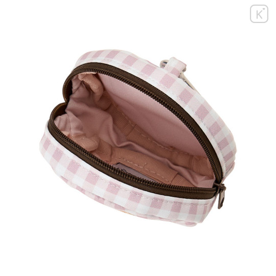 Japan Sanrio Dolly Mix Carabiner Pouch with Mirror - Cinnamoroll & Pochacco & Pompompurin : Brown - 3