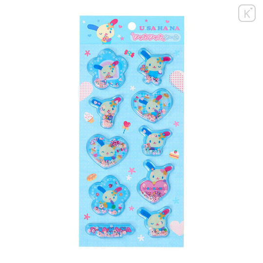 Japan Sanrio Shaker Stickers - Usahana : Blue - 1