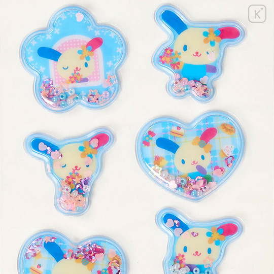 Japan Sanrio Shaker Stickers - Usahana : Blue - 3