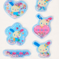 Japan Sanrio Shaker Stickers - Usahana : Blue - 4