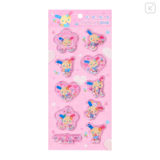 Japan Sanrio Shaker Stickers - Usahana : Pink - 1
