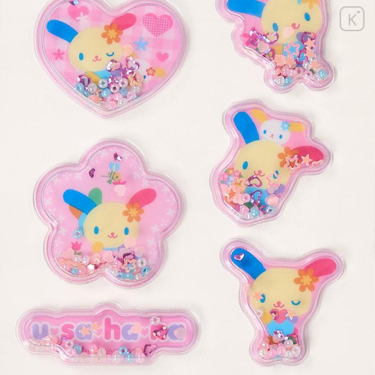 Japan Sanrio Shaker Stickers - Usahana : Pink - 4