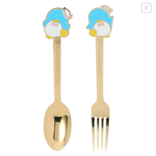 Japan Sanrio Original Spoon & Fork Set - Tuxedosam : Cafe - 2