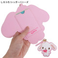 Japan Sanrio Pass Case Card Holder & Reel - Sugarbunnies : Embroidery Shirousa - 2