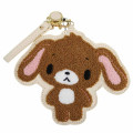 Japan Sanrio Pass Case Card Holder & Reel - Sugarbunnies : Embroidery Kurousa - 1