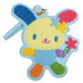 Japan Sanrio Pass Case Card Holder & Reel - Usahana : Embroidery - 1