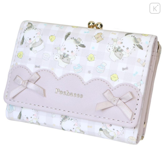 Japan Sanrio Clasp Bifold Wallet - Pochacco : Dolly Mix - 1