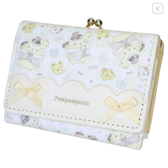 Japan Sanrio Clasp Bifold Wallet - Pompompurin : Dolly Mix - 1