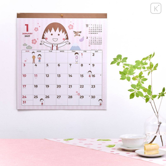 Japan Chibi Maruko Chan Wall Calendar (L) - Momoko Sakura : 2027 - 5