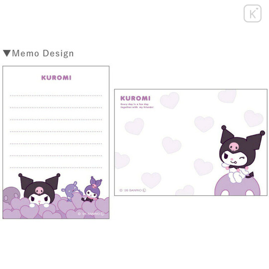 Japan Sanrio Mini Notepad - Kuromi : Hidden Little Friends - 2