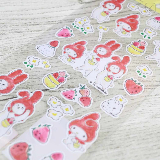 Japan Sanrio × Tokoro Komugi Cotton Sticker - My Melody - 2
