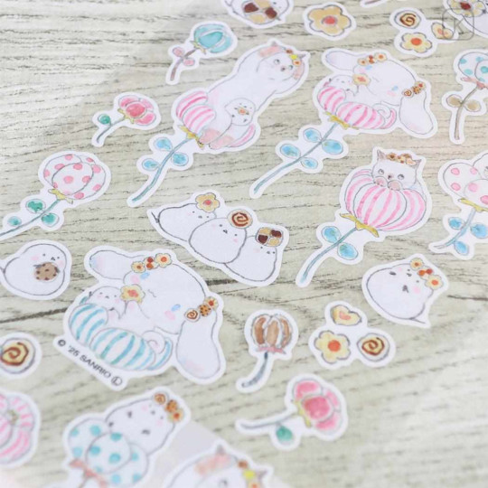 Japan Sanrio × Tokoro Komugi Cotton Sticker - Cinnamoroll - 2