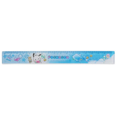 Japan Sanrio 17cm Ruler - Pochacco : Floating Amusement Park Blue