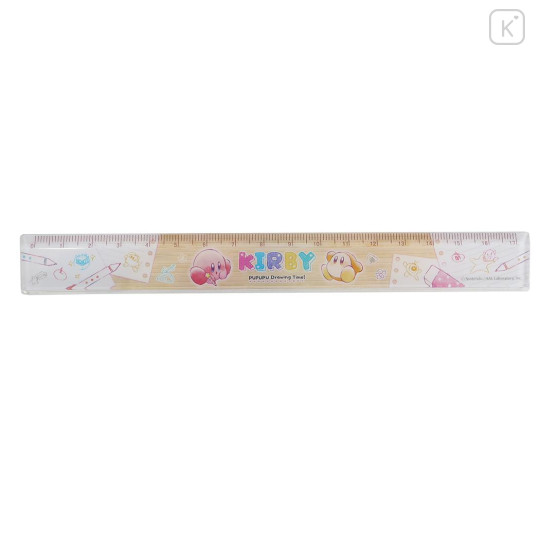 Japan Kirby 17cm Ruler - Kirby & Waddle Dee : Pupupu Drawing Time - 1
