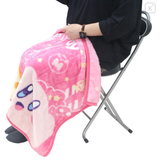 Japan Kirby Flannel Lap Blanket - Kirby's Dream Land Pink - 4