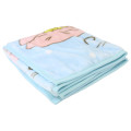 Japan San-X Flannel Lap Blanket - Rilakkuma : I've Warmed Up Your Bedding Sky Blue - 3
