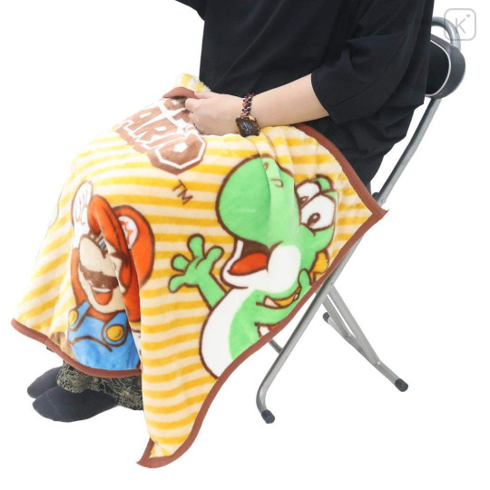 Japan Super Mario Flannel Lap Blanket - Super Mario Brothers Let's Go Adventure - 4