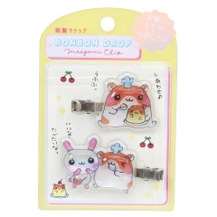 Japan Q-LiA Bonbon Drop Maegami Clip Set - Ham-chan Pudding