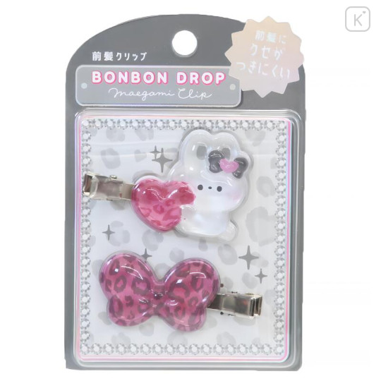 Japan Q-LiA Bonbon Drop Maegami Clip Set - Leopard B - 1