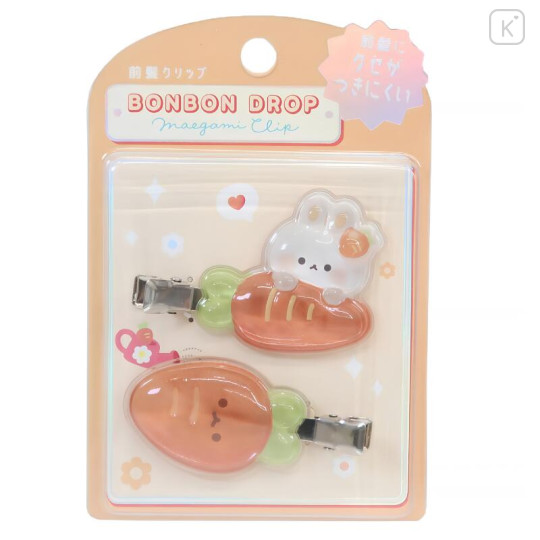 Japan Q-LiA Bonbon Drop Maegami Clip Set - Carrot - 1