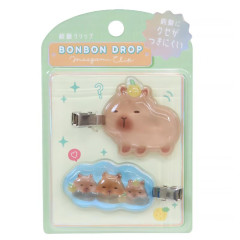 Japan Q-LiA Bonbon Drop Maegami Clip Set - Capybara