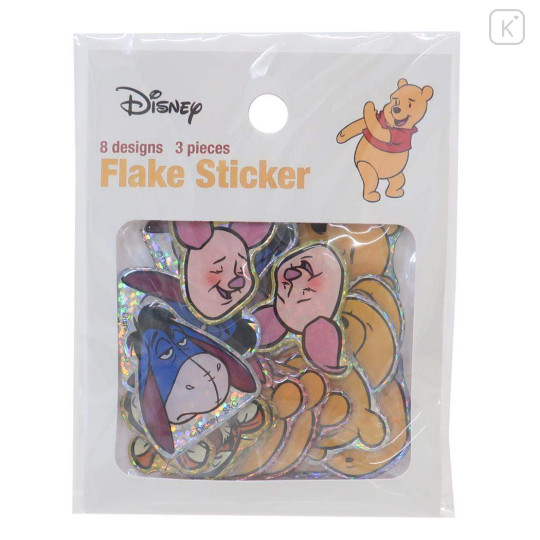 Japan Disney Puffy Flake Stickers - Winnie the Pooh - 1