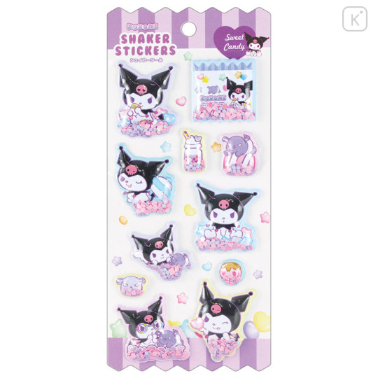 Japan Sanrio Shaker Stickers - Kuromi : Candy Friends - 1