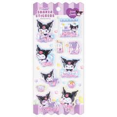 Japan Sanrio Shaker Stickers - Kuromi : Candy Friends