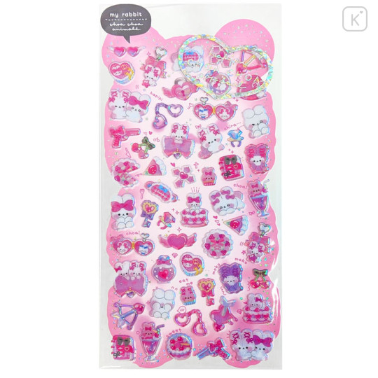 Japan Q-LiA Happy Choa Choa Pop Seal - My Rabbit - 1