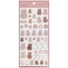 Japan Miffy Puffy Sticker - Miffy : Face Pink