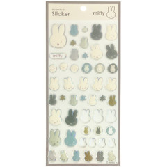 Japan Miffy Puffy Sticker - Miffy : Face Ivory