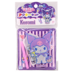 Japan Sanrio DIY Kira Gem Rhinestone Acrylic Keychain Set - Kuromi : Ice Cream